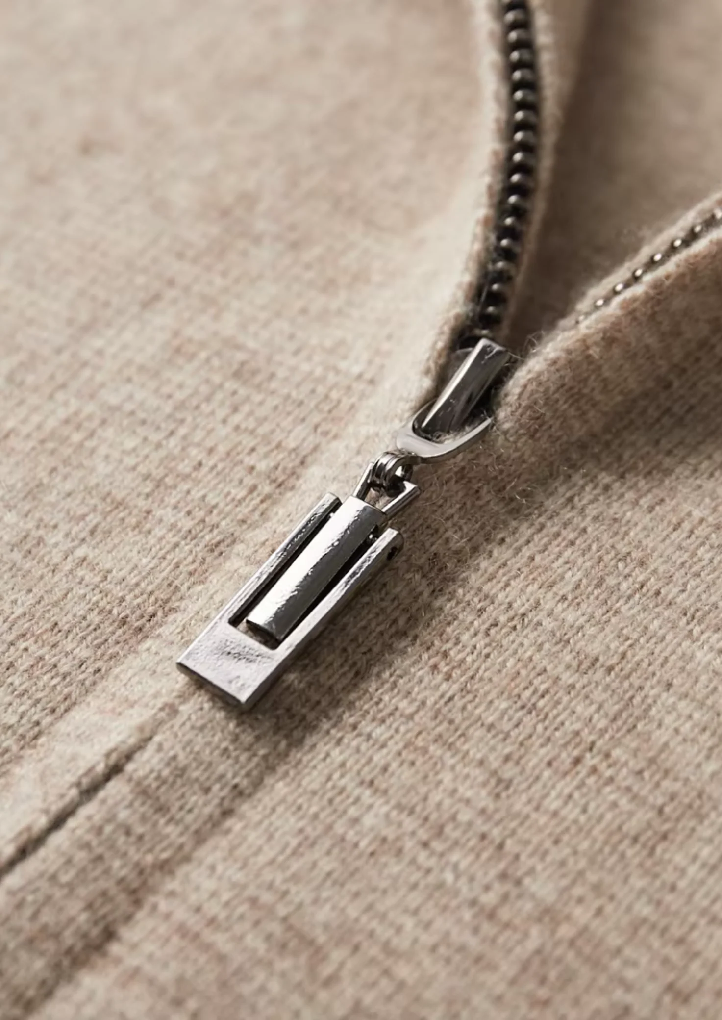 EXTRA-FINE MERINO WOOL ZIP POLO CARDIGAN - Image 8