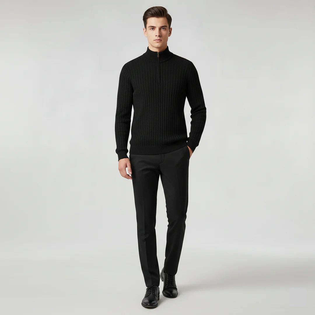 ZERMATT High Collar Half Zip Sweater - Image 8
