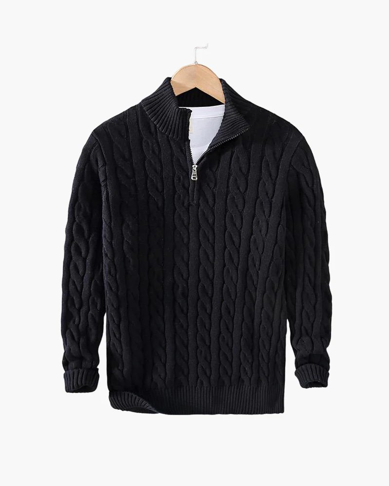 TAEBAEK Zipped Cable Sweater - Image 9